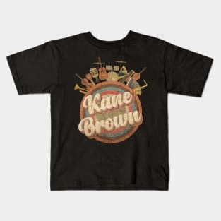 Music Tour Vintage Retro // Kane Allen Brown Kids T-Shirt